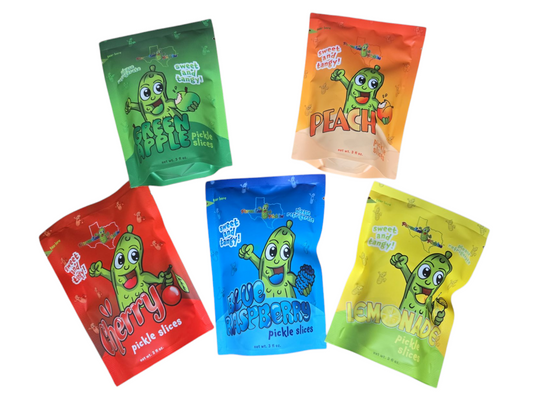 Variety Snack Pack- 5 Tropical Flavored Pickle Snack Packs!