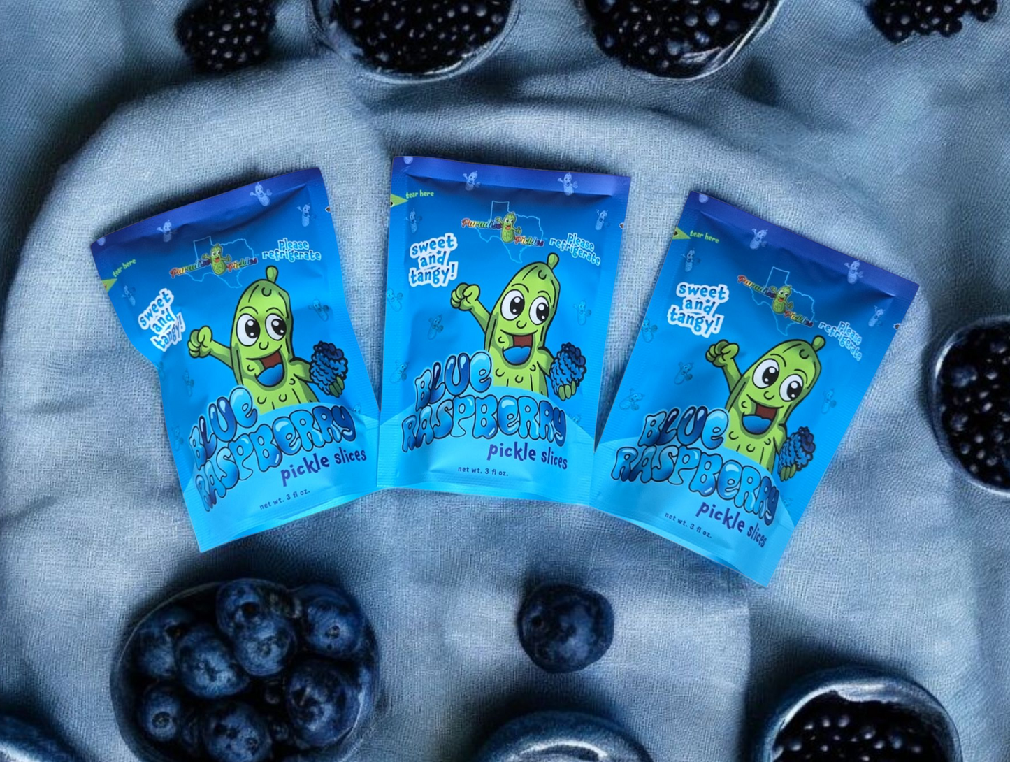 3 Blue Raspberry Pickle Snacks!