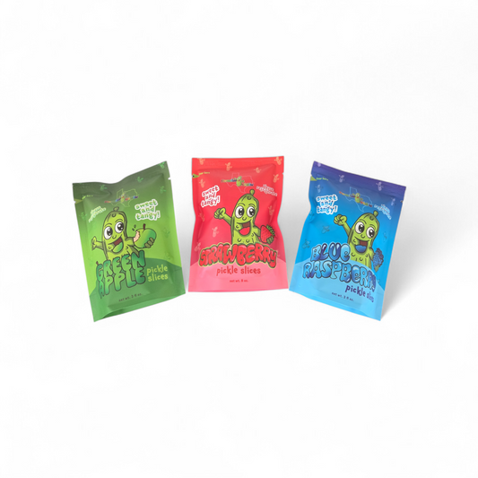 3 Sweet Snack Packs: Strawberry, Blue Raspberry, & Green Apple!