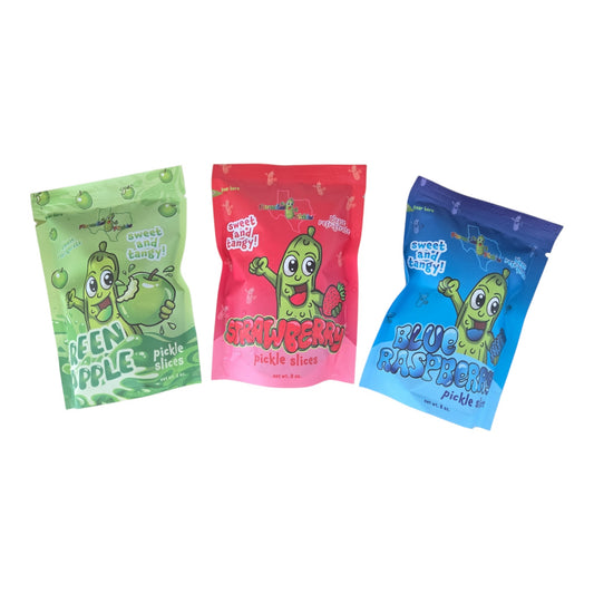 3 Sweet Snack Packs: Strawberry, Blue Raspberry, & Green Apple!