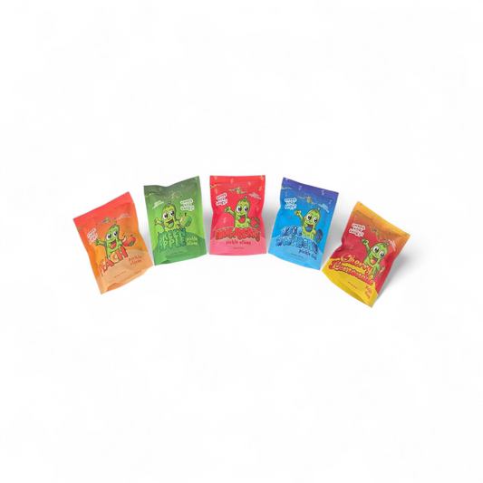 5 Tropical Flavored Pickle Snack Packs!