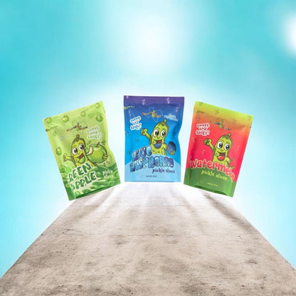 3 Sweet Snack Packs: Watermelon, Blue Raspberry, & Green Apple!